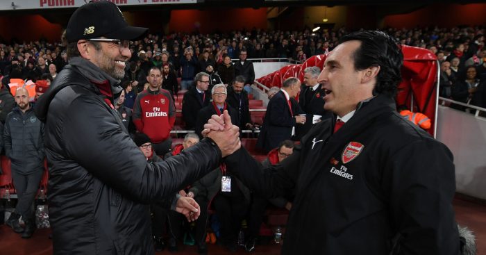 Jurgen Klopp and Unai Emery